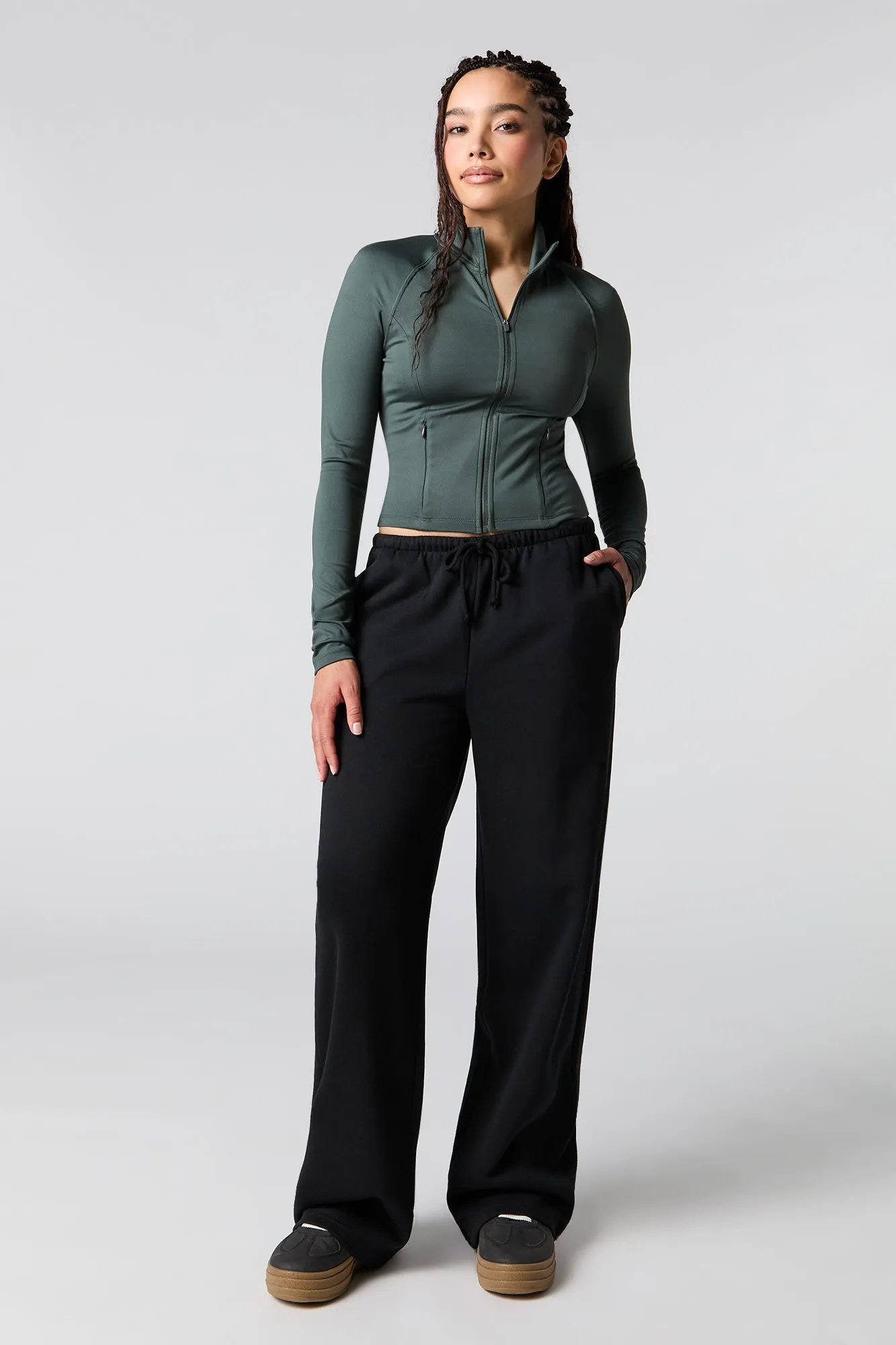 Fleece Wide Leg Sweatpant sold by Urban Planet product image thumbnail 4