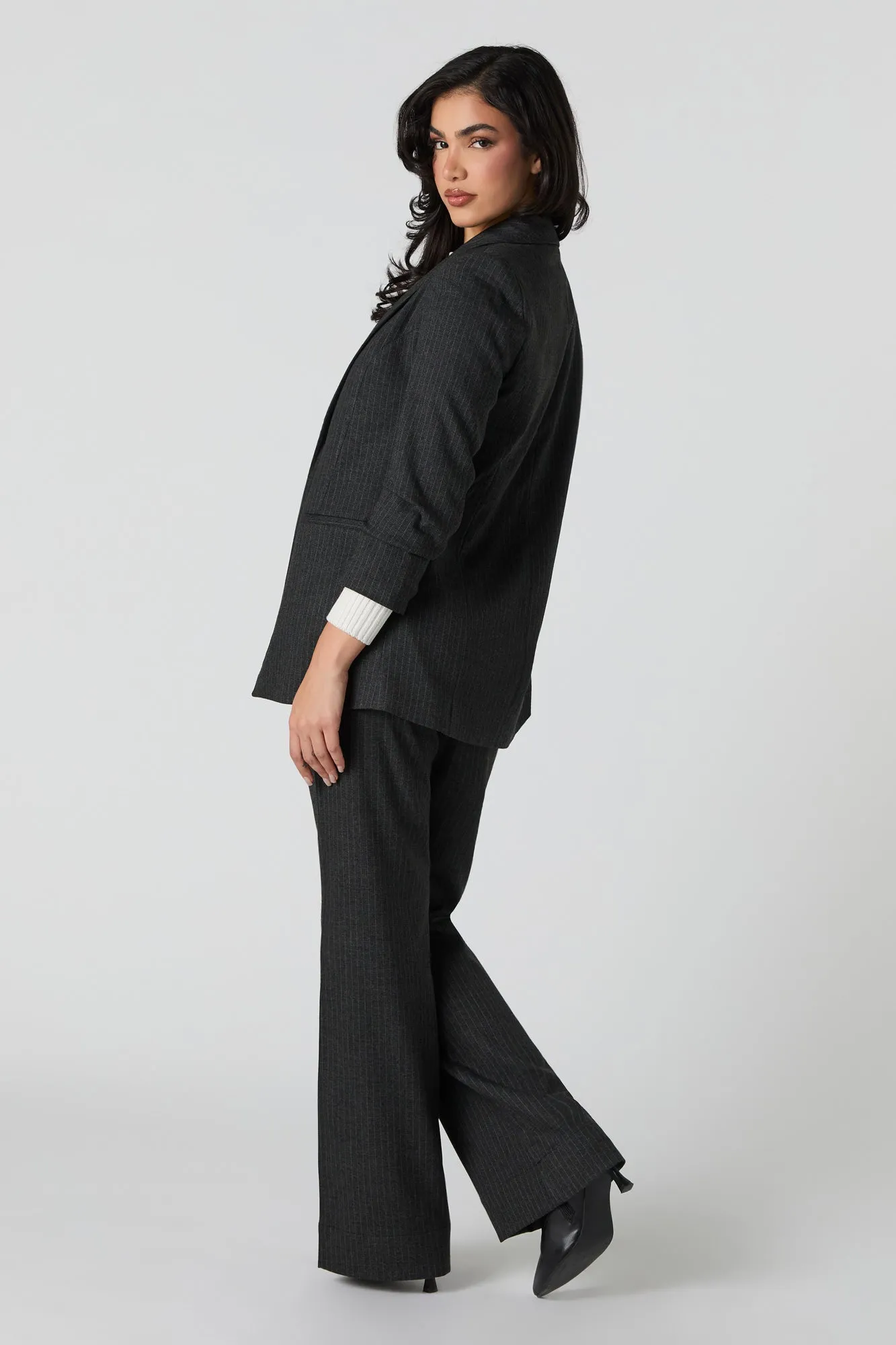 Pantalon habillé évasé à taille coulissante sold by Urban Planet product image thumbnail 3