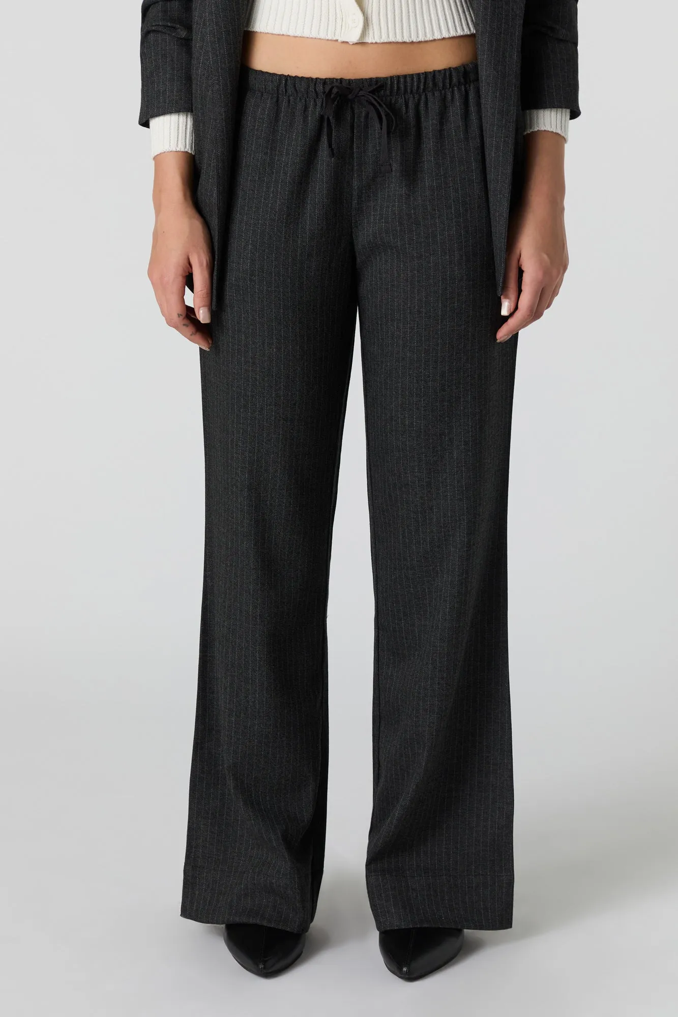 Pantalon habillé évasé à taille coulissante sold by Urban Planet product image thumbnail 2