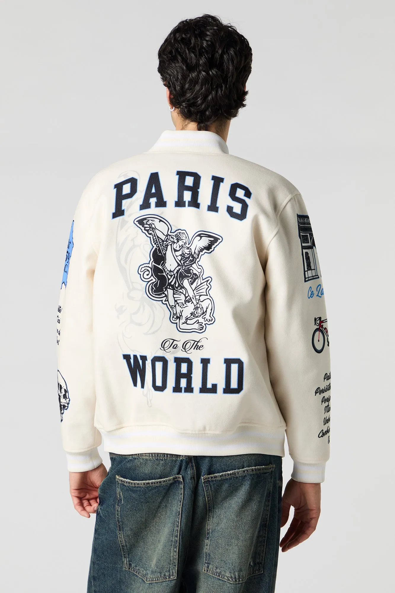 Chenille Embroidered Varsity Jacket sold by Urban Planet