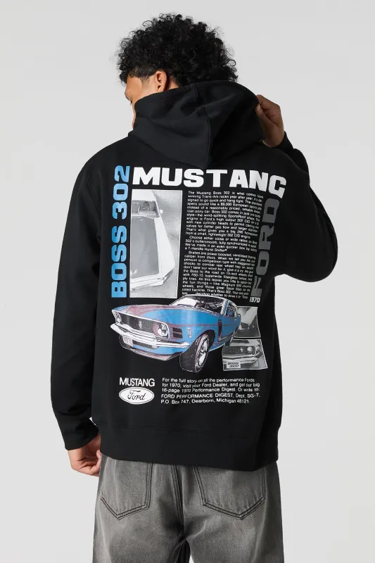 Ford Mustang Puffed Print Fleece Hoodie sold by Urban Planet