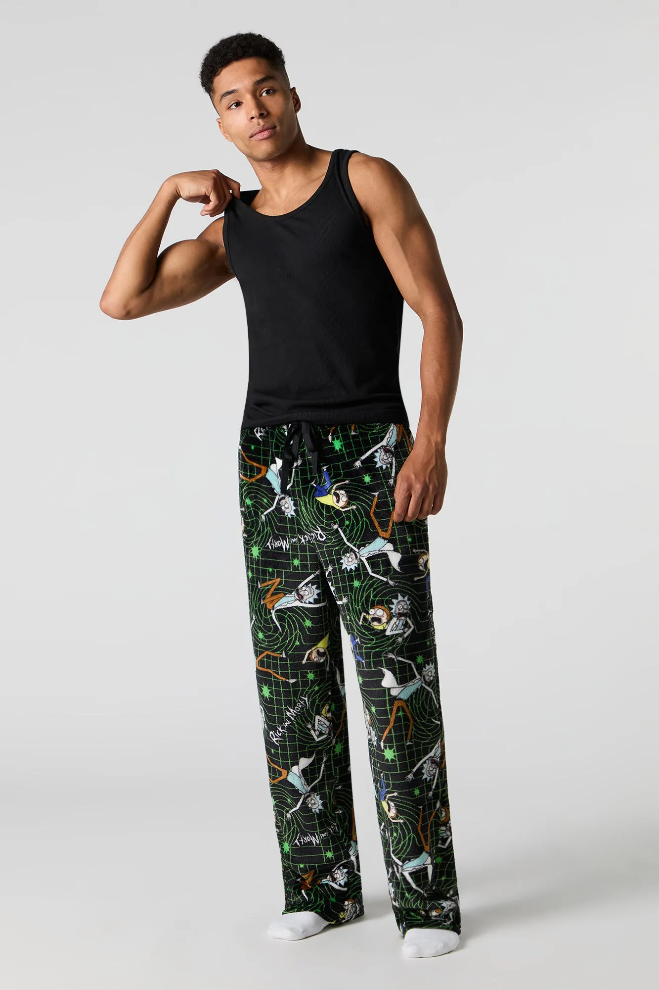 Icon Print Plush Pajama Pant sold by Urban Planet product image thumbnail 5