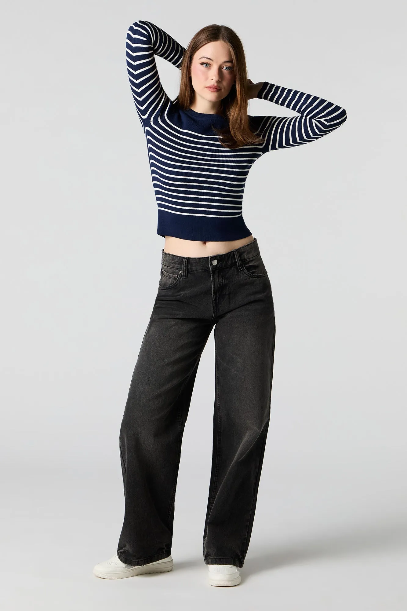 Striped Knit Sweater Top sold by Urban Planet product image thumbnail 3