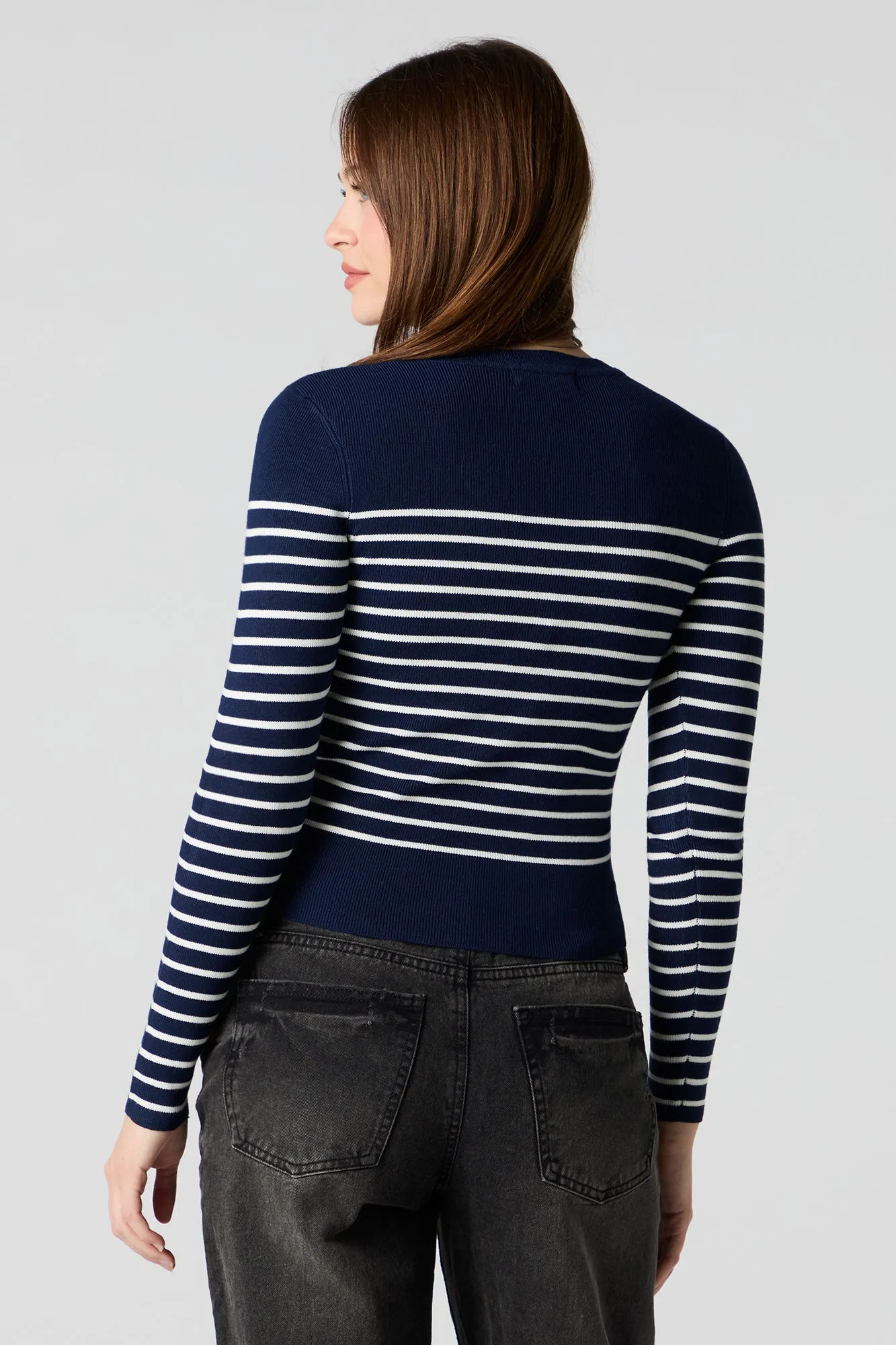 Striped Knit Sweater Top sold by Urban Planet product image thumbnail 2