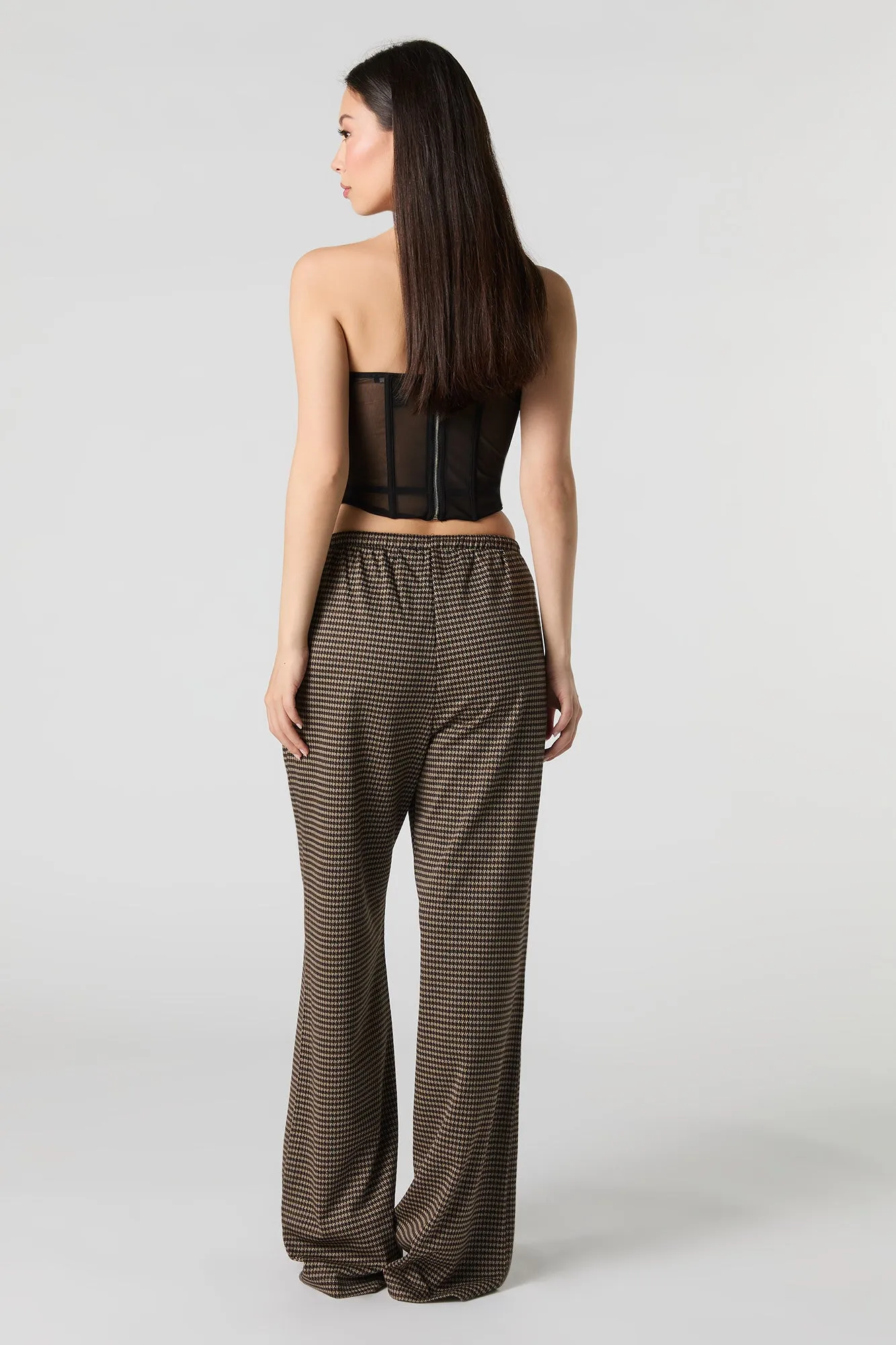 Houndstooth Wide Leg Dress Pant sold by Urban Planet product image thumbnail 3