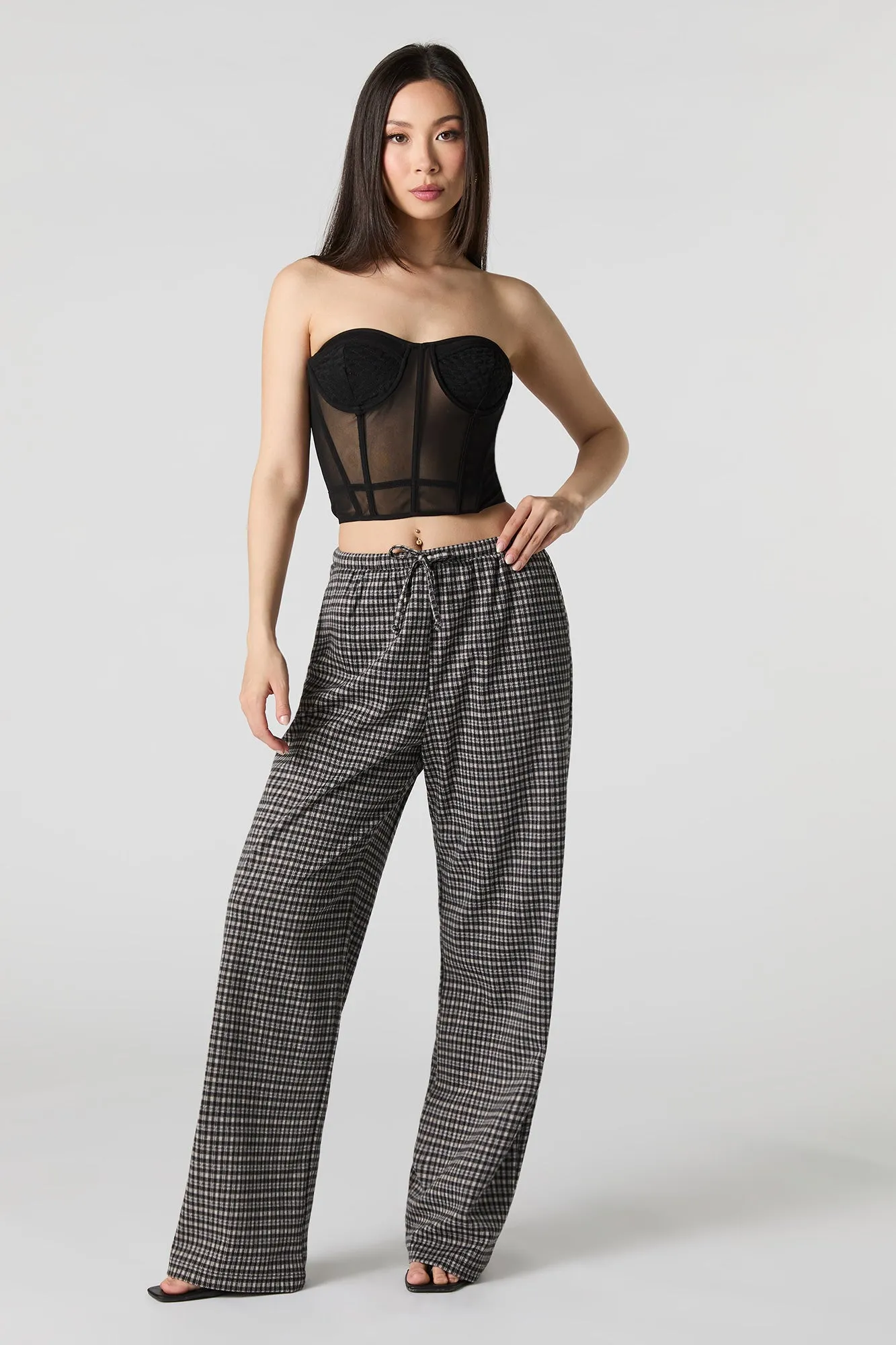 Houndstooth Wide Leg Dress Pant sold by Urban Planet product image thumbnail 5
