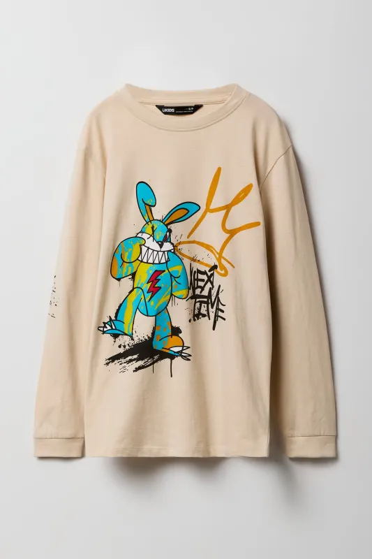 Haut à manche longue et imprimé graffiti Bunny pour garçons sold by Urban Planet