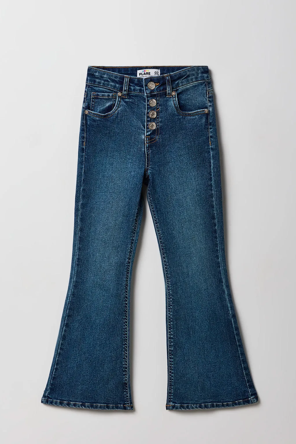 Jean à jambe évasée avec boutons multiples pour fille sold by Urban Planet product image thumbnail 3