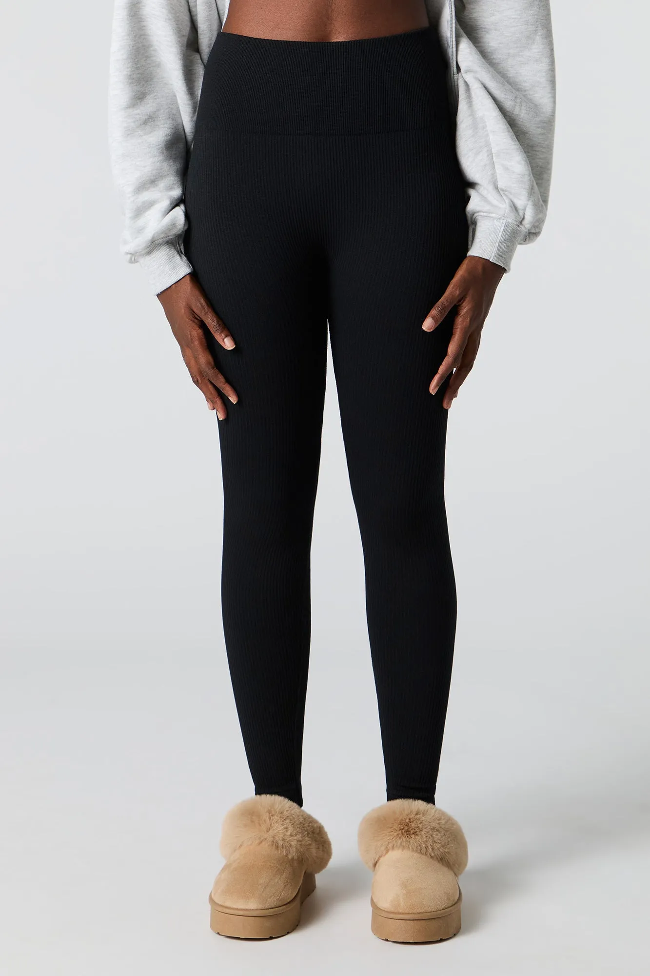 Ribbed High Rise Seamless Legging sold by Urban Planet product image thumbnail 5