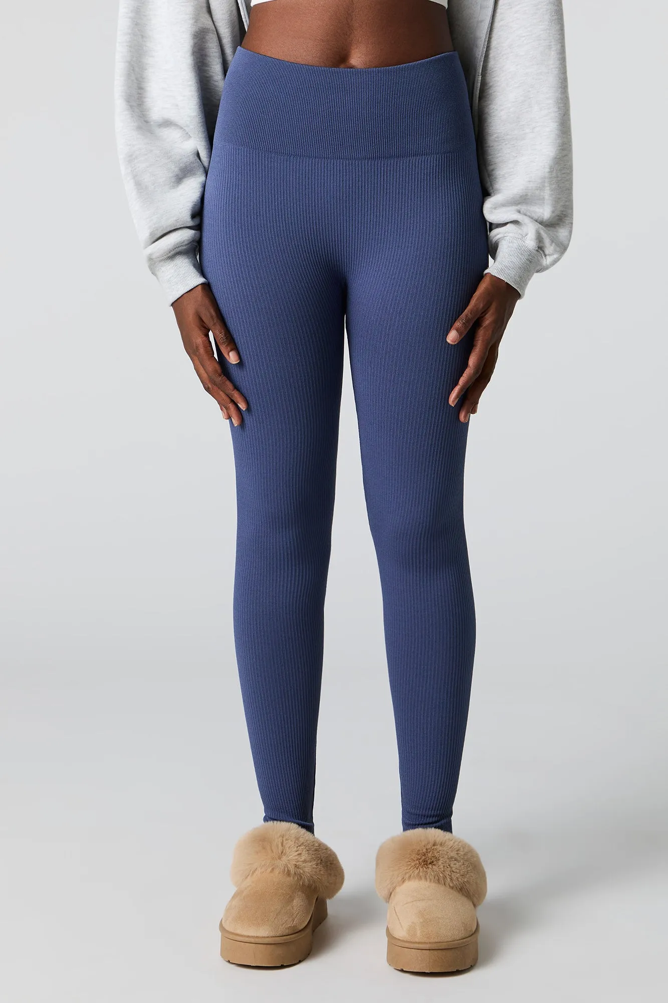 Ribbed High Rise Seamless Legging sold by Urban Planet product image thumbnail 2