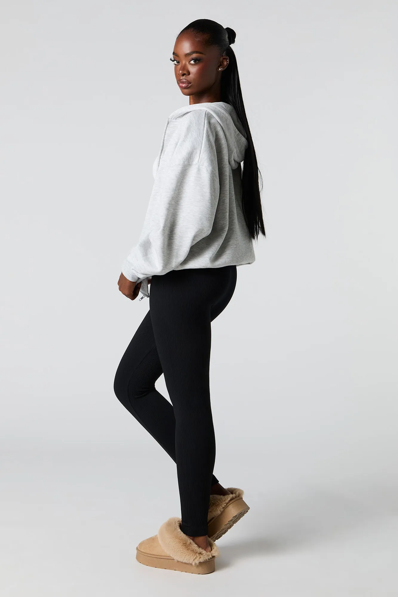 Legging côtelé sans couture à taille haute sold by Urban Planet product image thumbnail 4