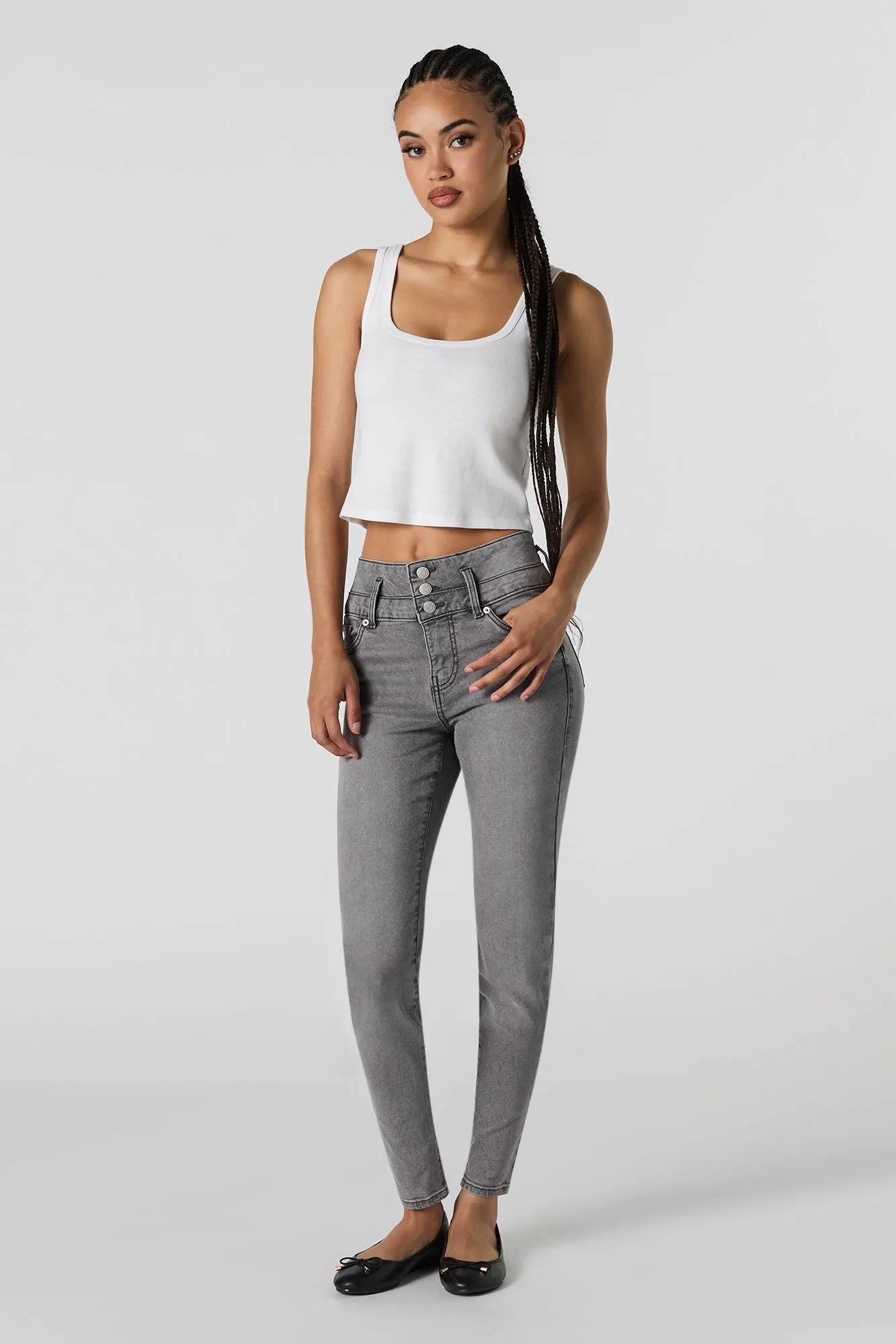 Push Up Skinny Grey Jean sold by Urban Planet product image thumbnail 4
