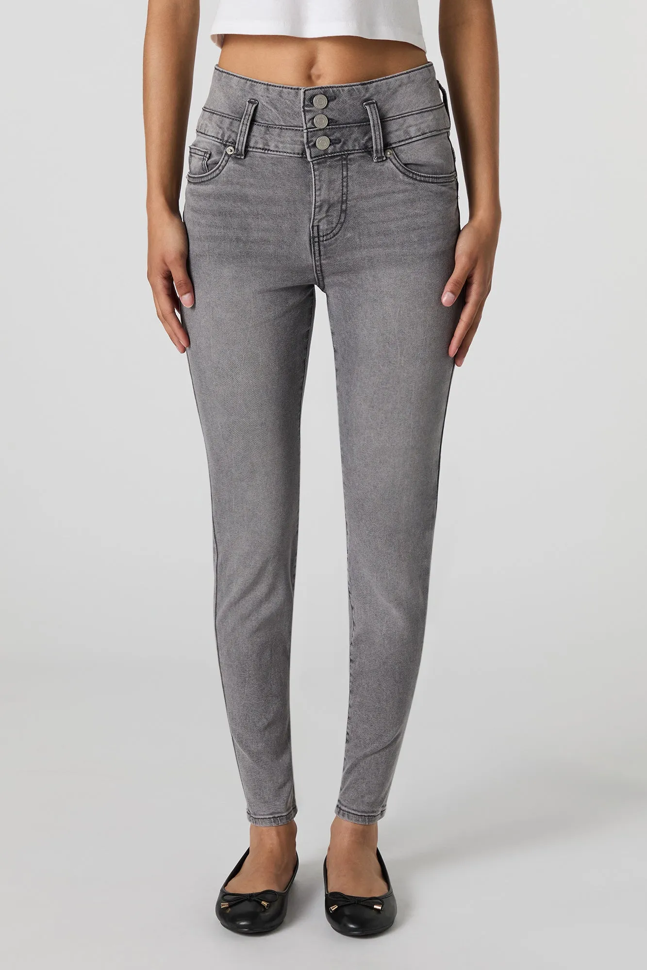 Push Up Skinny Grey Jean sold by Urban Planet product image thumbnail 5