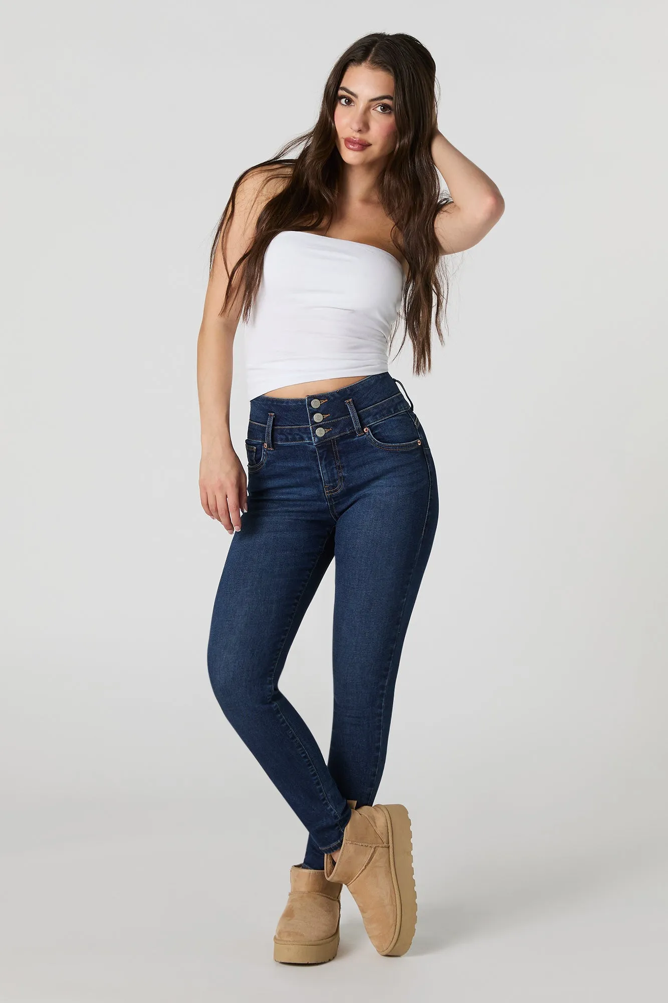 Push Up Skinny Dark Jean sold by Urban Planet