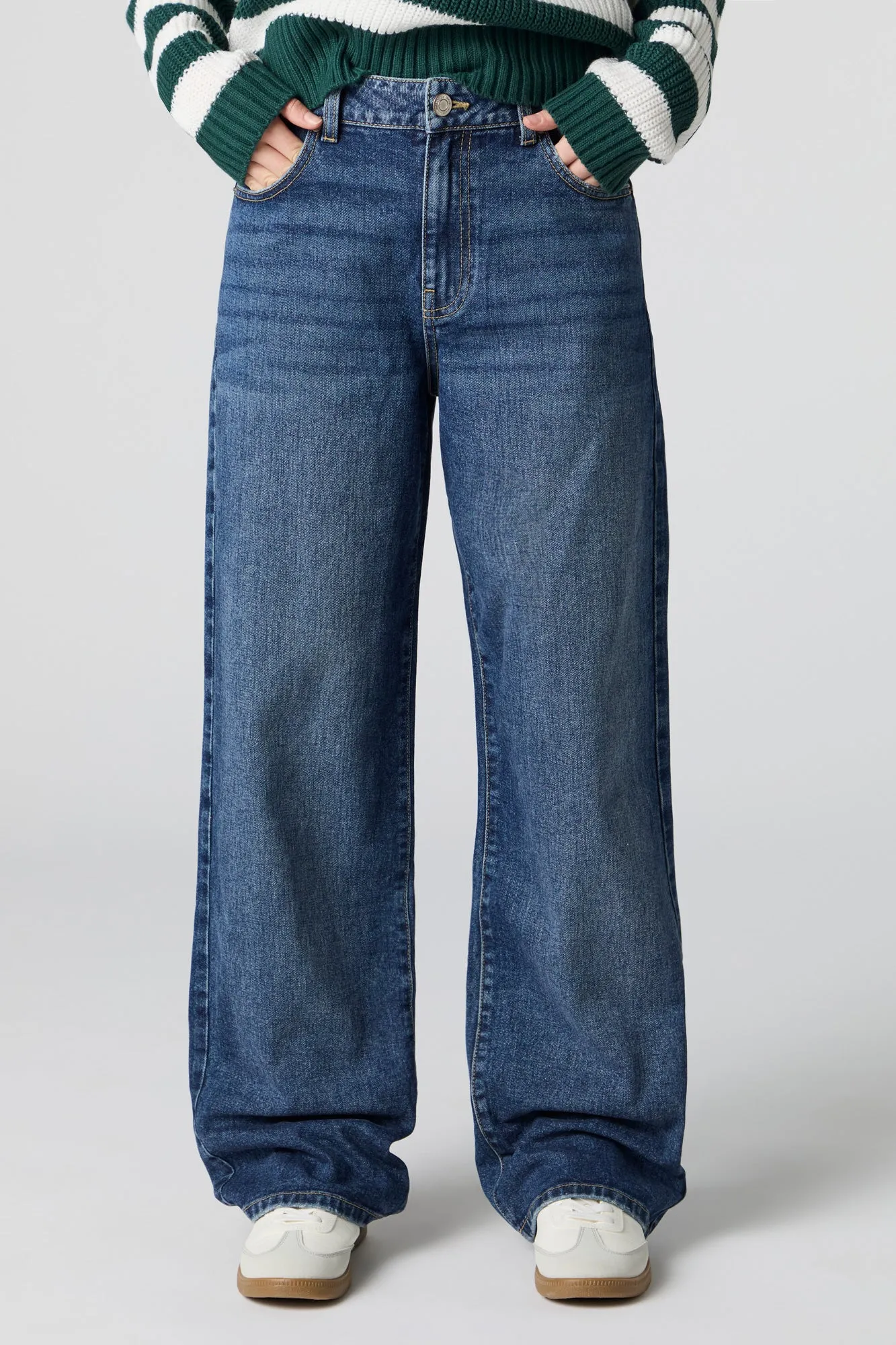 Wide Leg Dark Jean sold by Urban Planet product image thumbnail 2