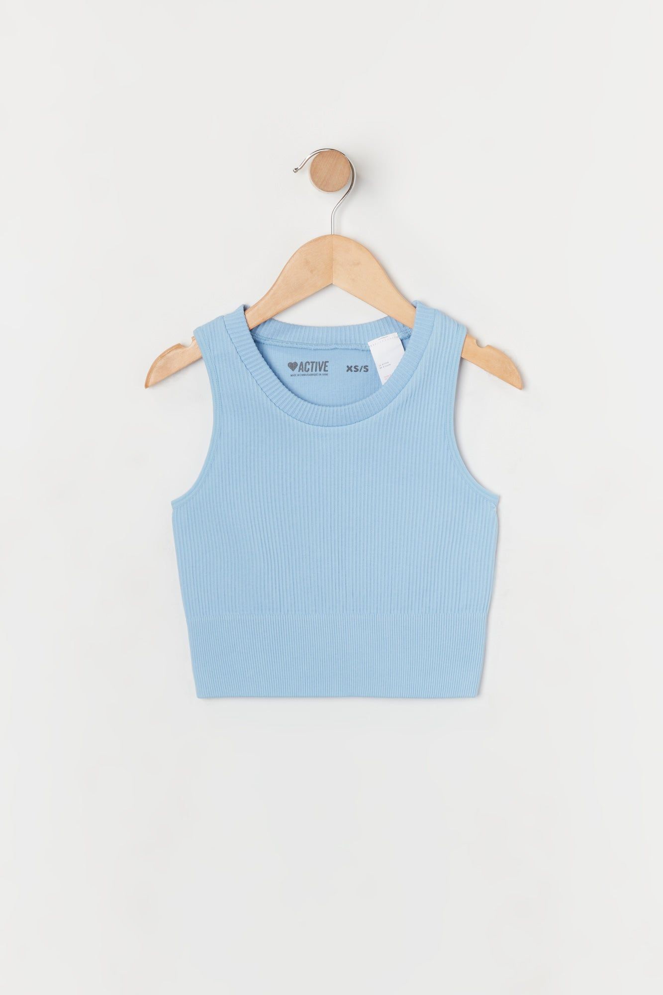 Débardeur côtelé sans coutures pour fille bleu sold by Urban Planet