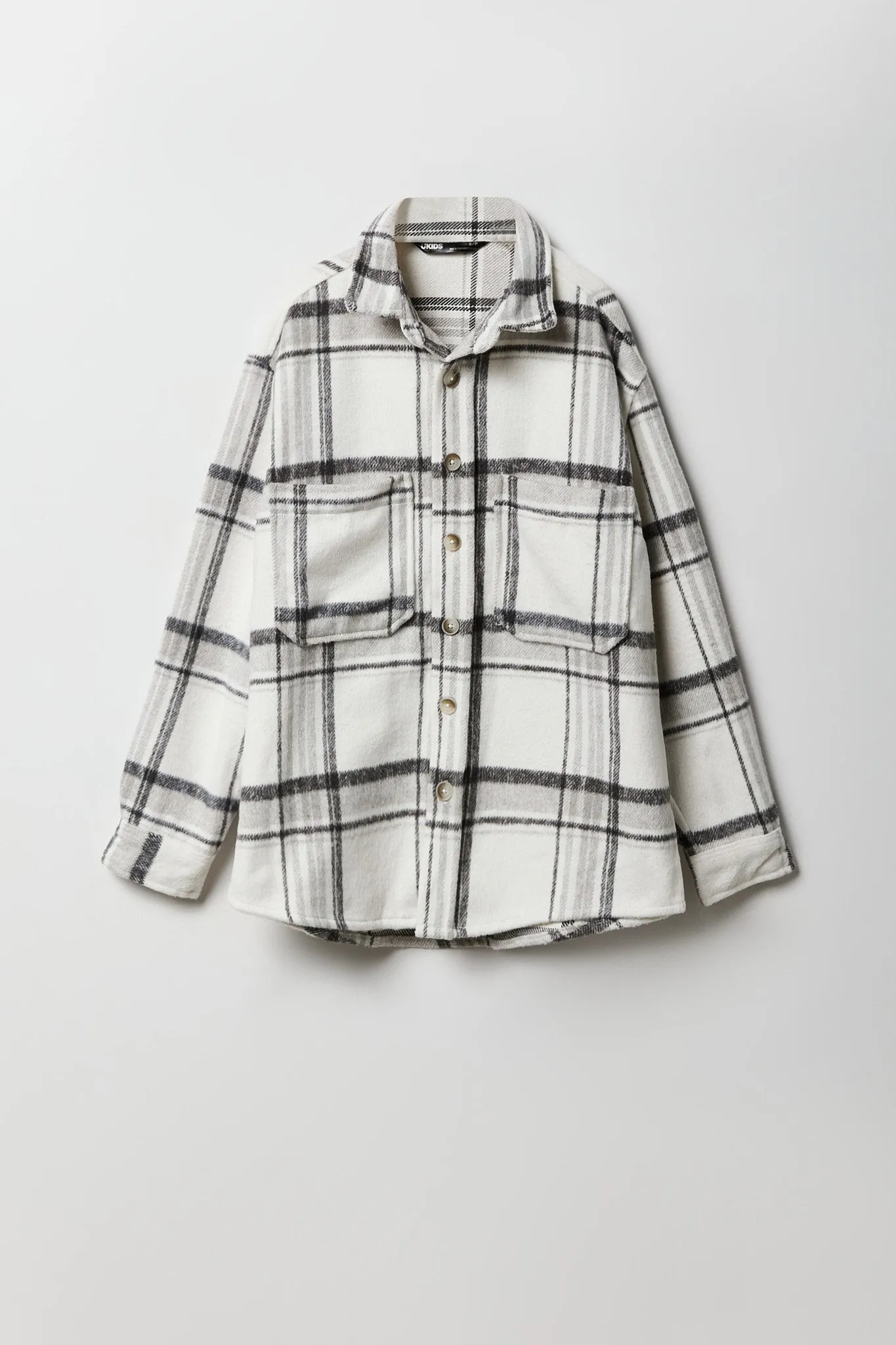 Boys Plaid Shacket sold by Urban Planet product image thumbnail 3