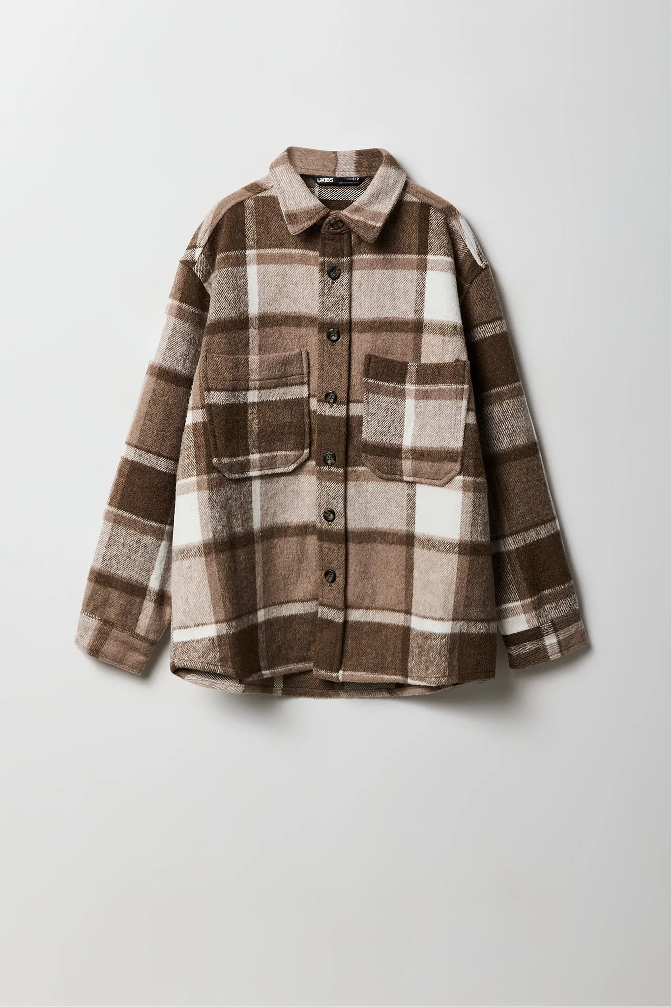 Boys Plaid Shacket sold by Urban Planet product image thumbnail 5