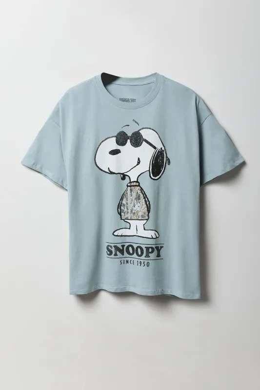 Snoopy Graphic Boyfriend T-Shirt sold by Urban Planet