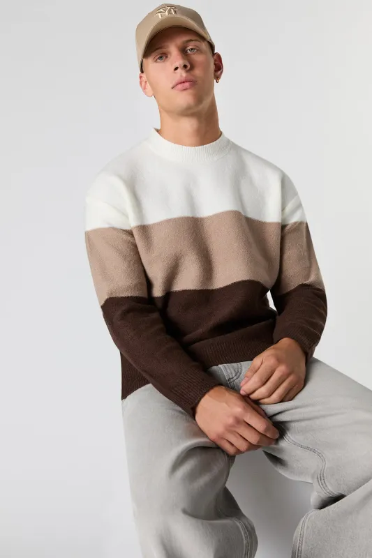 Mossy Colourblock Sweater sold by Urban Planet