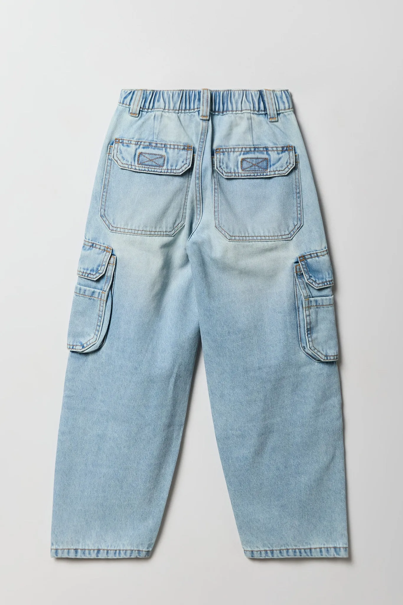 Jean cargo rigide à jambe large pour garçons sold by Urban Planet product image thumbnail 2