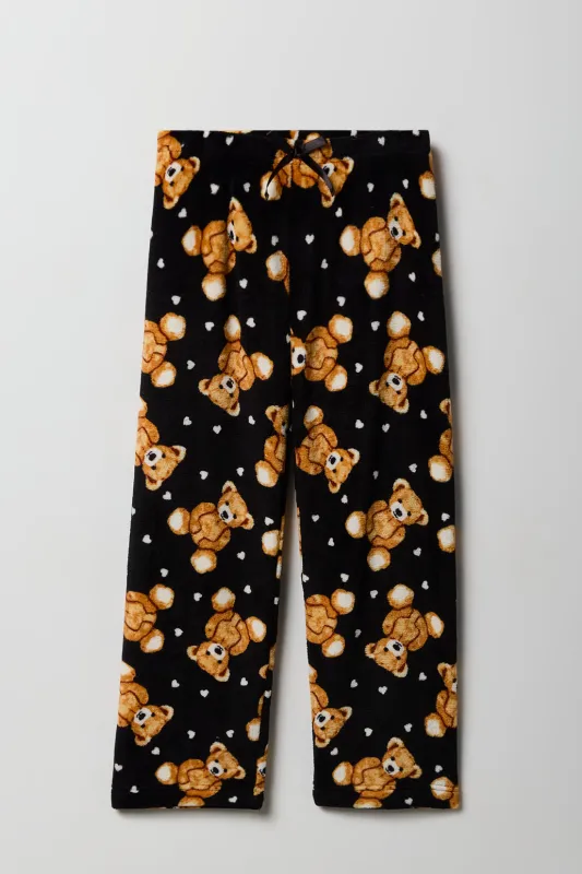Pantalon de pyjama pelucheux imprimé pour filles sold by Urban Planet