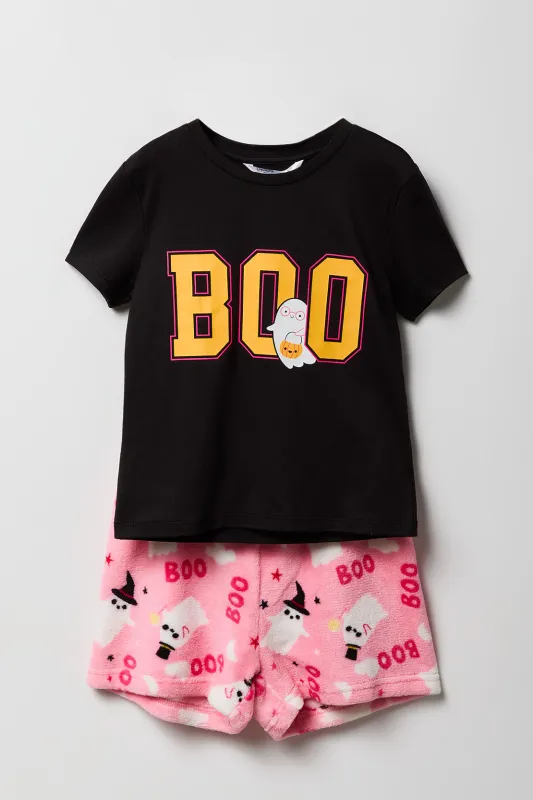Girls Halloween T-Shirt & Short 2 Piece Pajama Set sold by Urban Planet