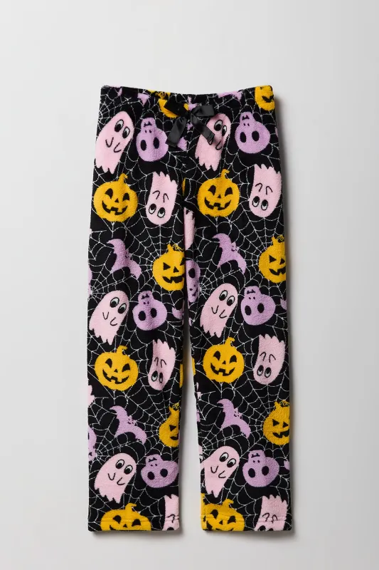 Pantalon de pyjama pelucheux à imprimé Halloween pour filles sold by Urban Planet