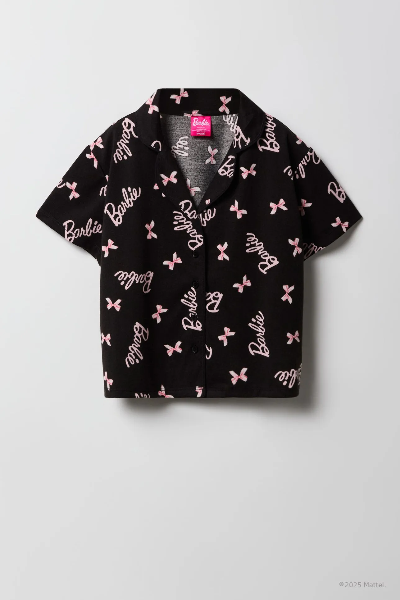 Barbie™ Girls Button-Up Top & Short 2 Piece Pajama Set sold by Urban Planet product image thumbnail 2