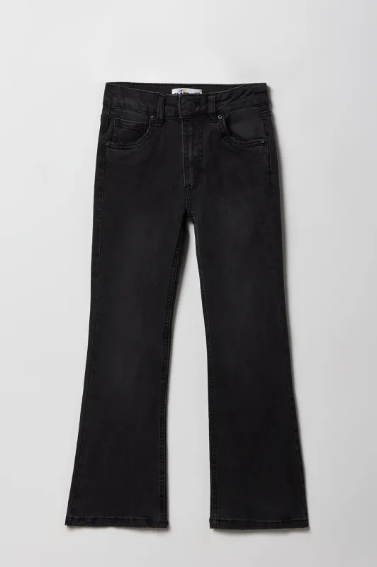 Jean à jambe évasée avec motif brodé Boucle sur les poches pour fille sold by Urban Planet