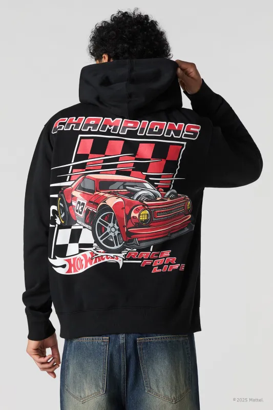 Hot Wheels™ Embroidered Fleece Hoodie sold by Urban Planet