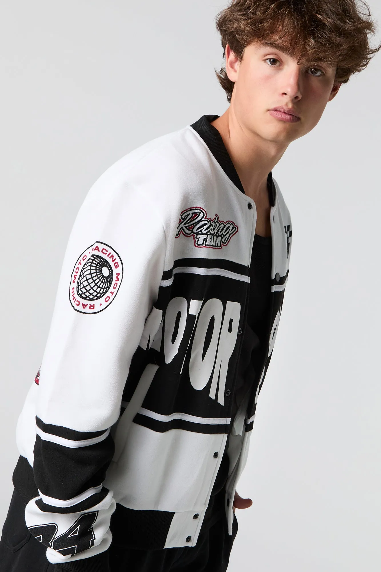 Motor Sport Fleece Racing Jacket sold by Urban Planet product image thumbnail 4