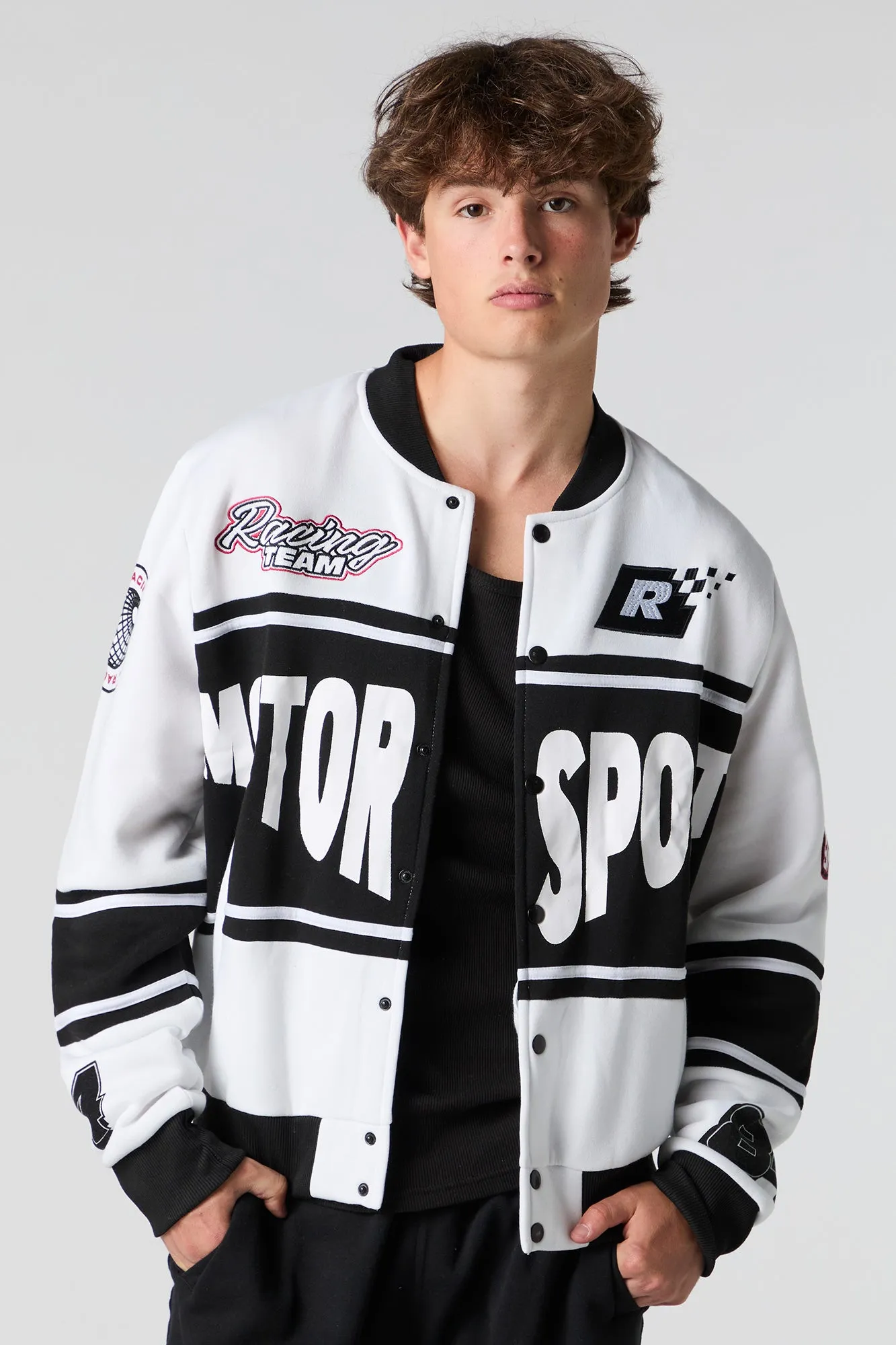 Motor Sport Fleece Racing Jacket sold by Urban Planet product image thumbnail 2