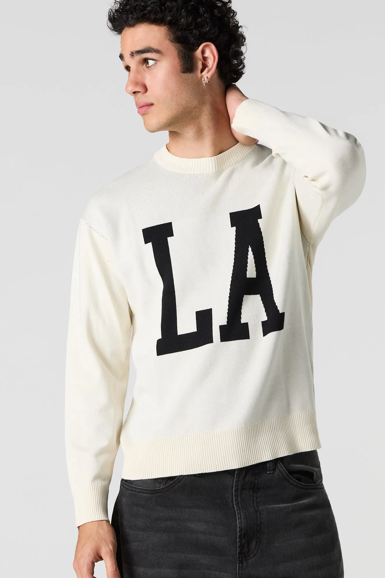 City Jacquard Knit Sweater sold by Urban Planet