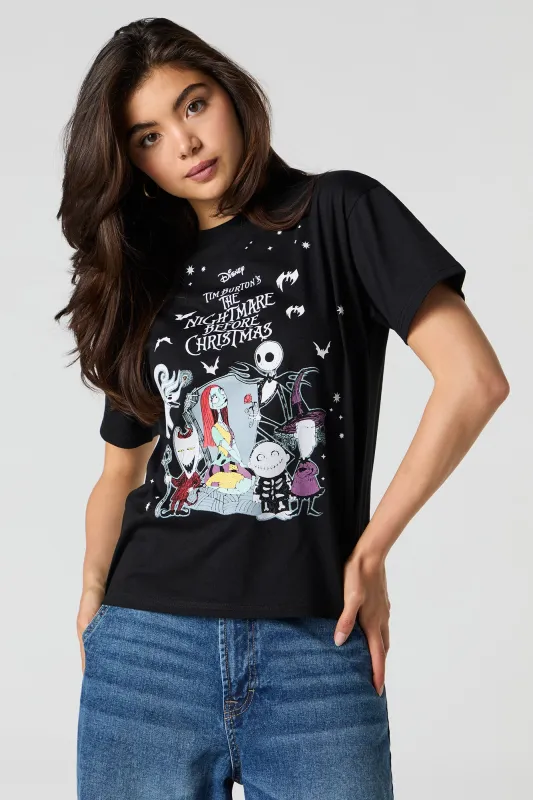 Disney Nightmare Before Christmas Graphic Boyfriend T-Shirt sold by Urban Planet