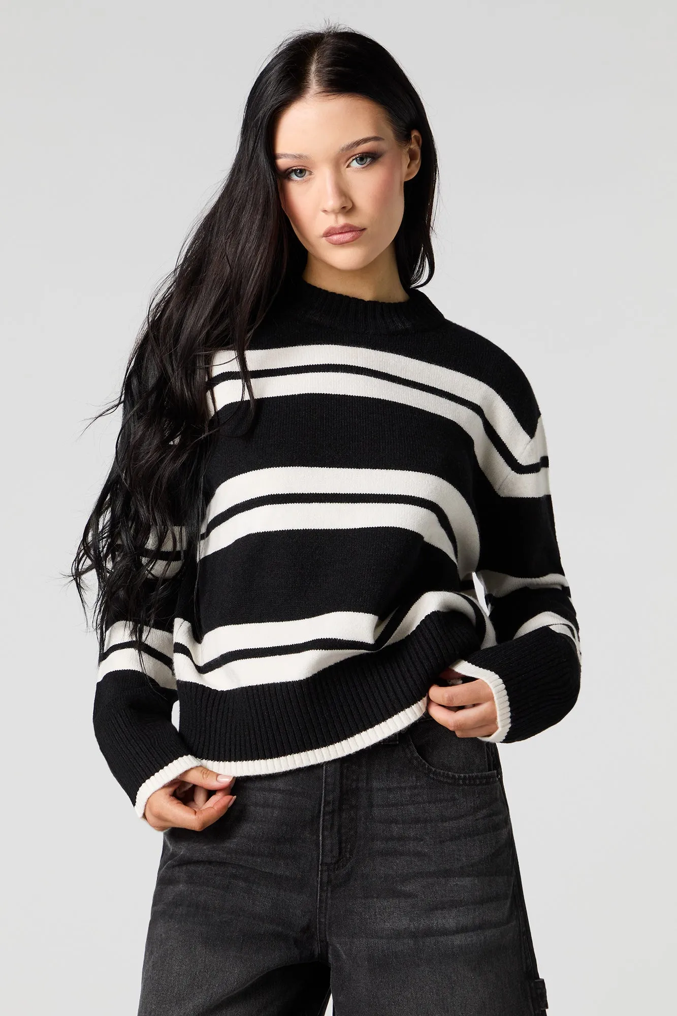 Striped Knit Sweater sold by Urban Planet product image thumbnail 4
