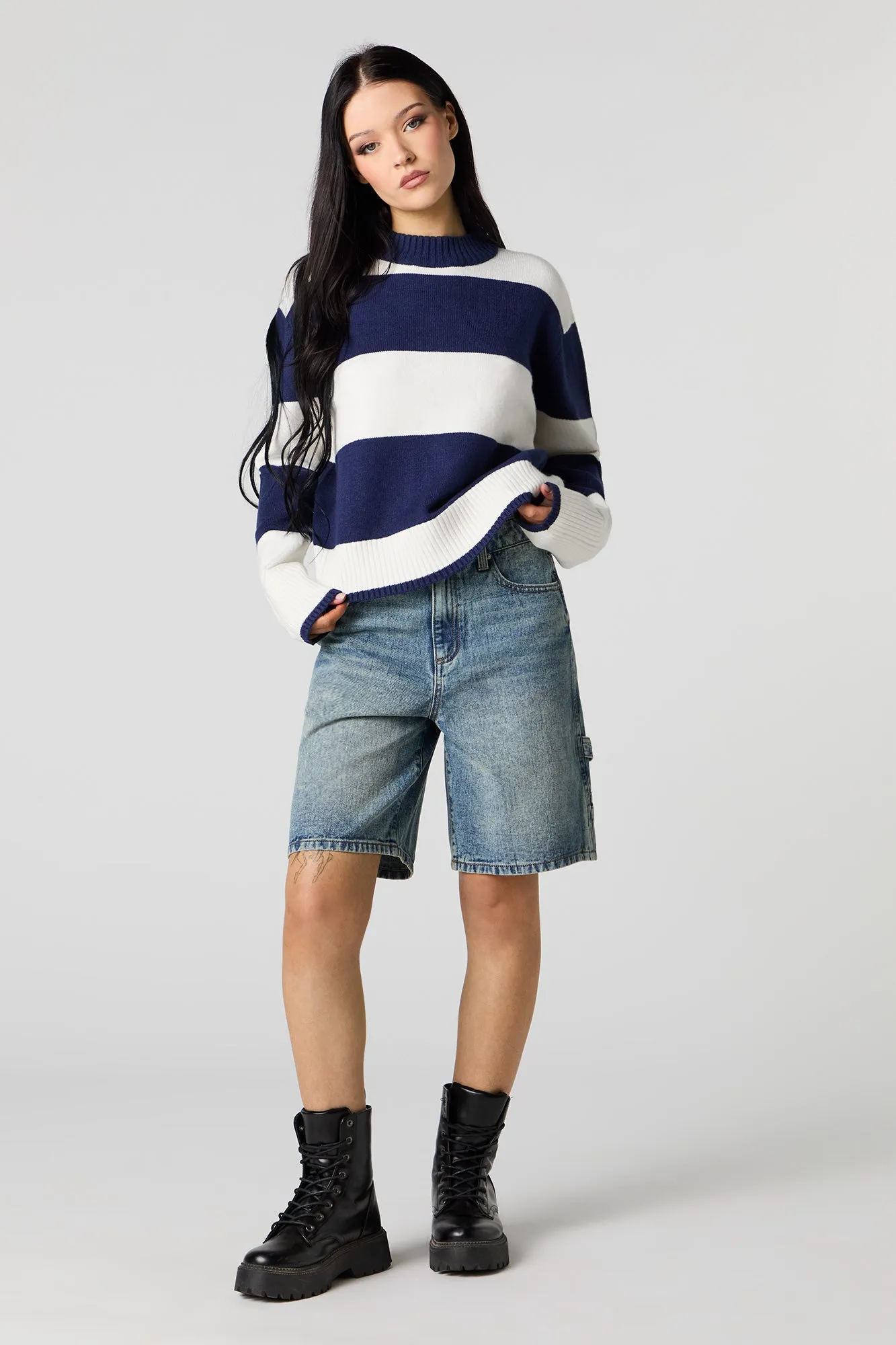 Striped Knit Sweater sold by Urban Planet product image thumbnail 3