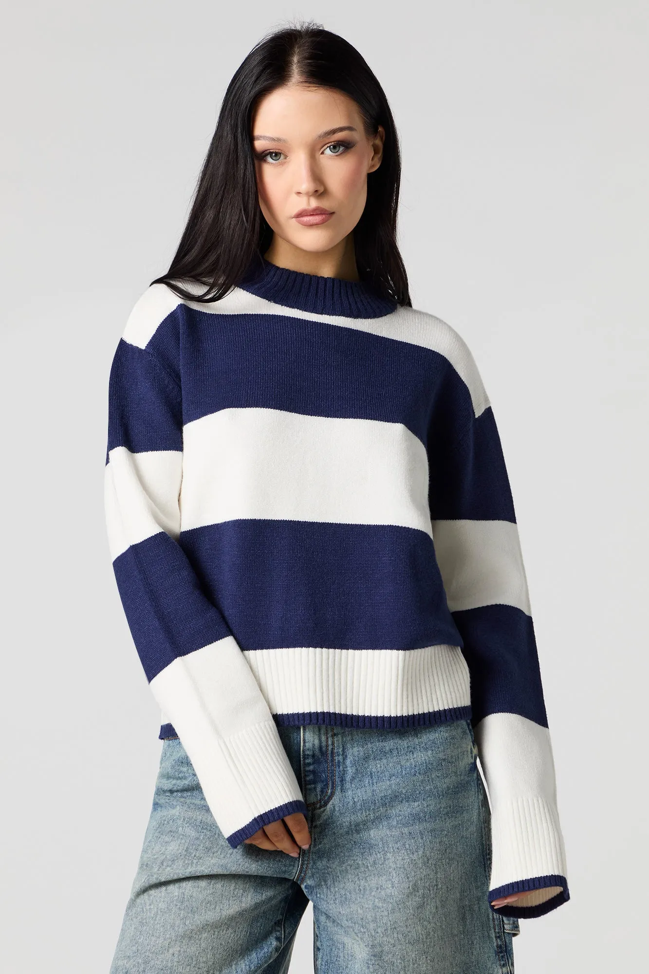 Striped Knit Sweater sold by Urban Planet