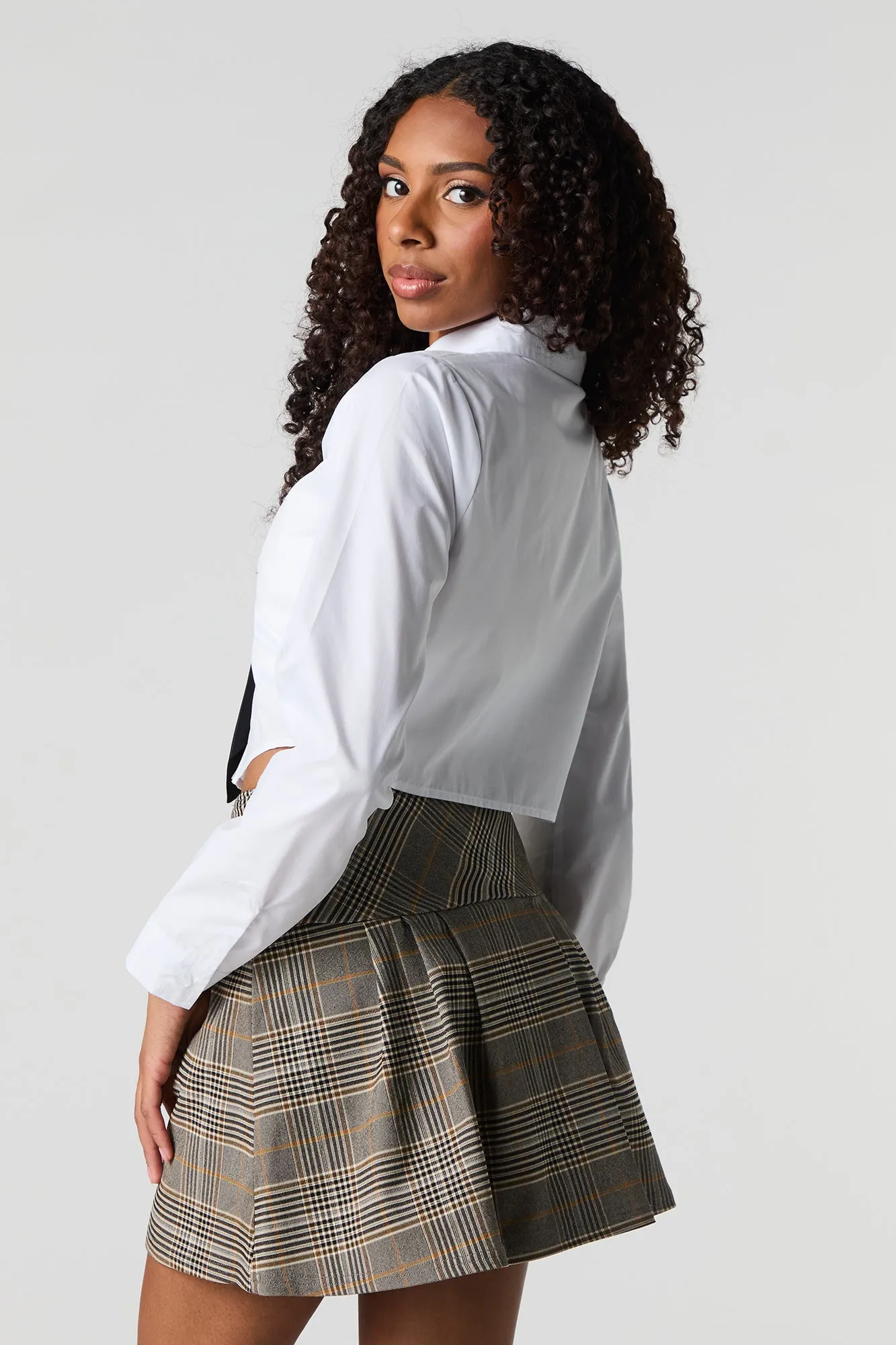 Plaid Pleated Mini Skort sold by Urban Planet product image thumbnail 2