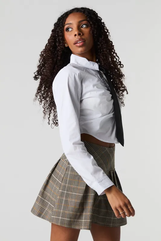 Plaid Pleated Mini Skort sold by Urban Planet