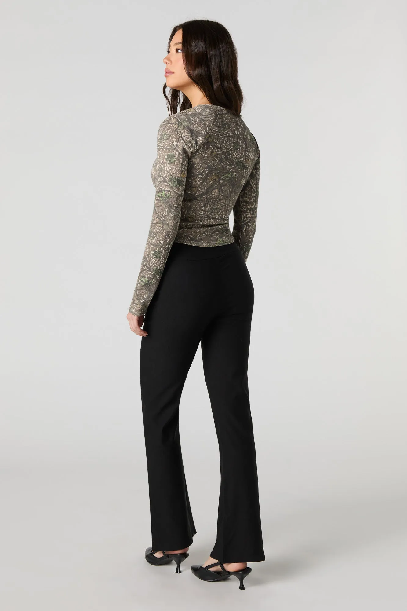 Pantalon habillé à jambe évasée sold by Urban Planet product image thumbnail 3