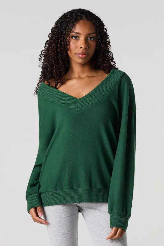 Wide V-Neck Sweater sold by Urban Planet