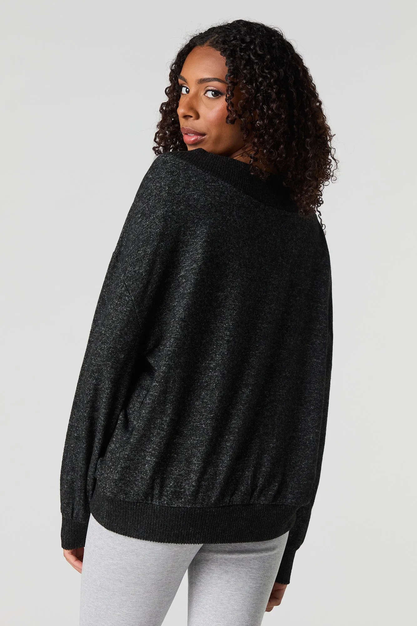 Wide V-Neck Sweater sold by Urban Planet product image thumbnail 5