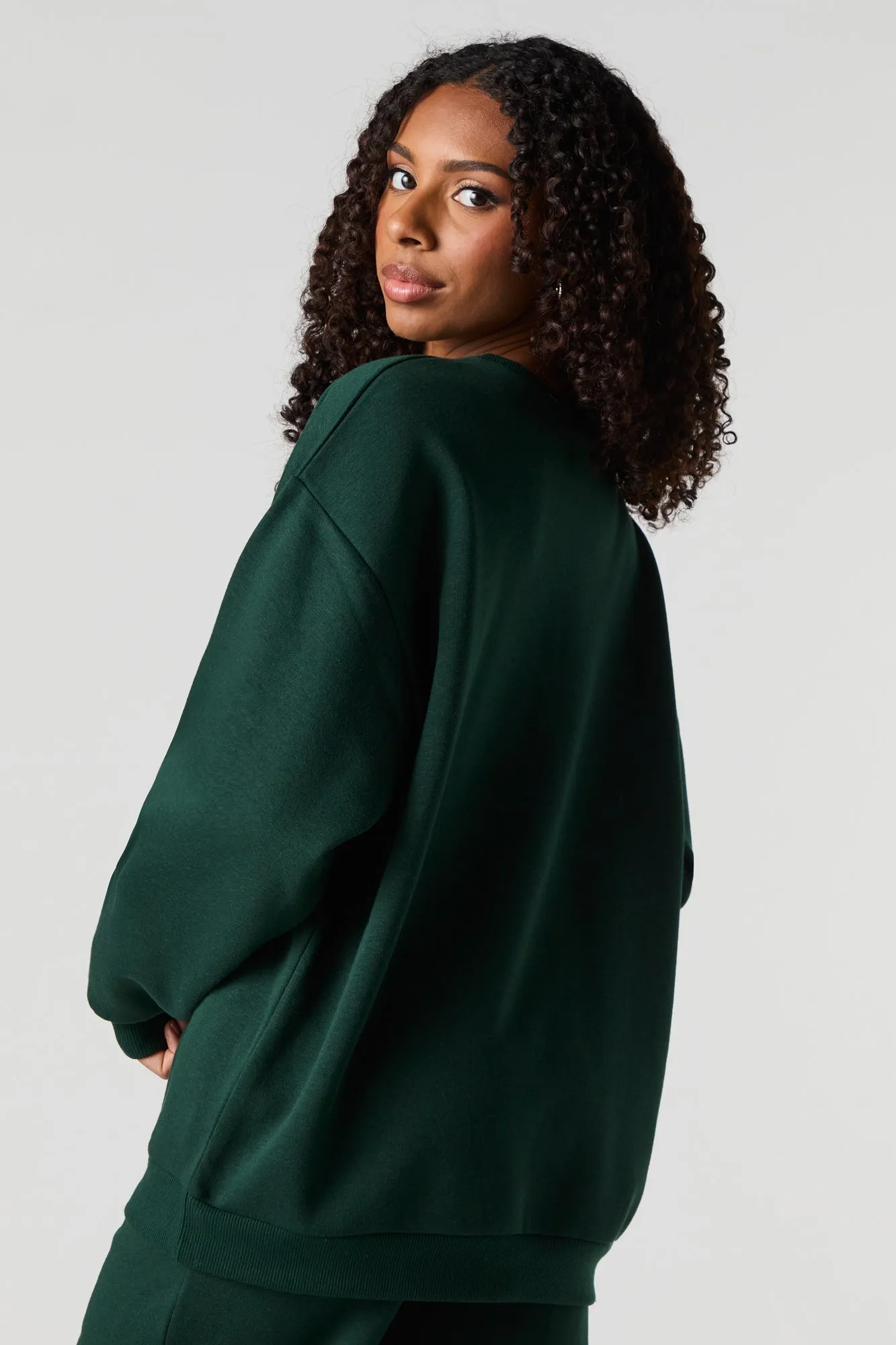 Oversized Fleece Sweatshirt sold by Urban Planet product image thumbnail 2