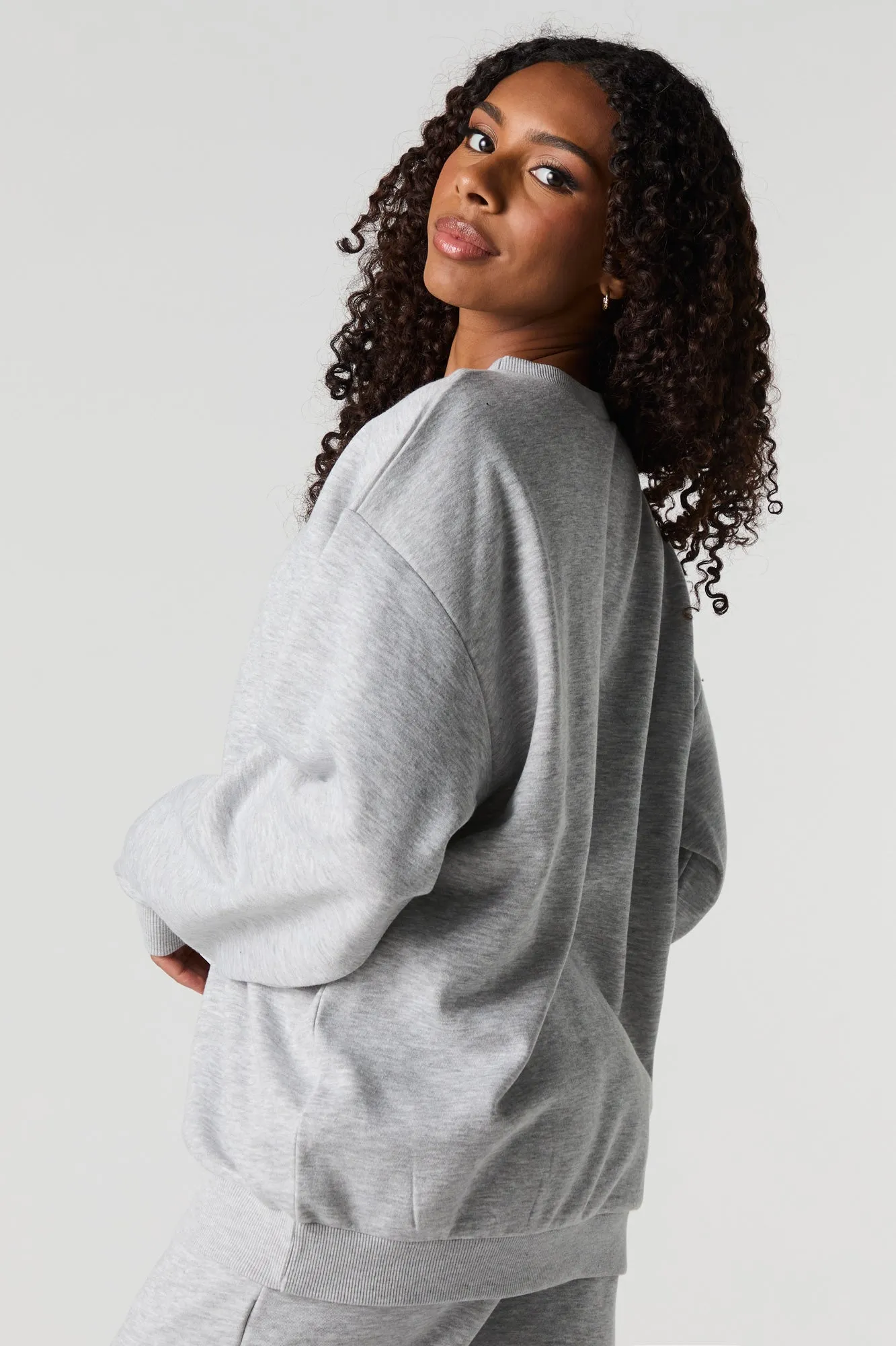 Oversized Fleece Sweatshirt sold by Urban Planet product image thumbnail 5