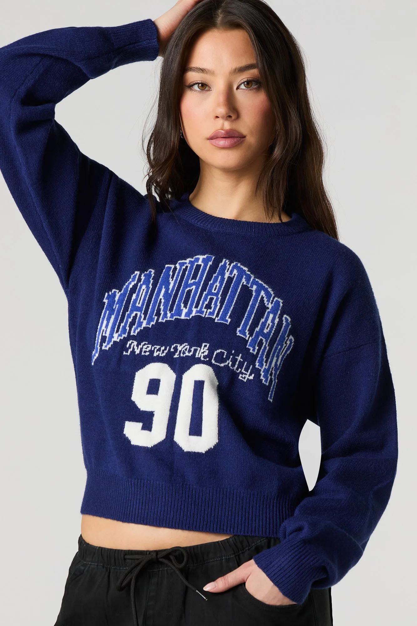 City Jacquard Knit Sweater sold by Urban Planet