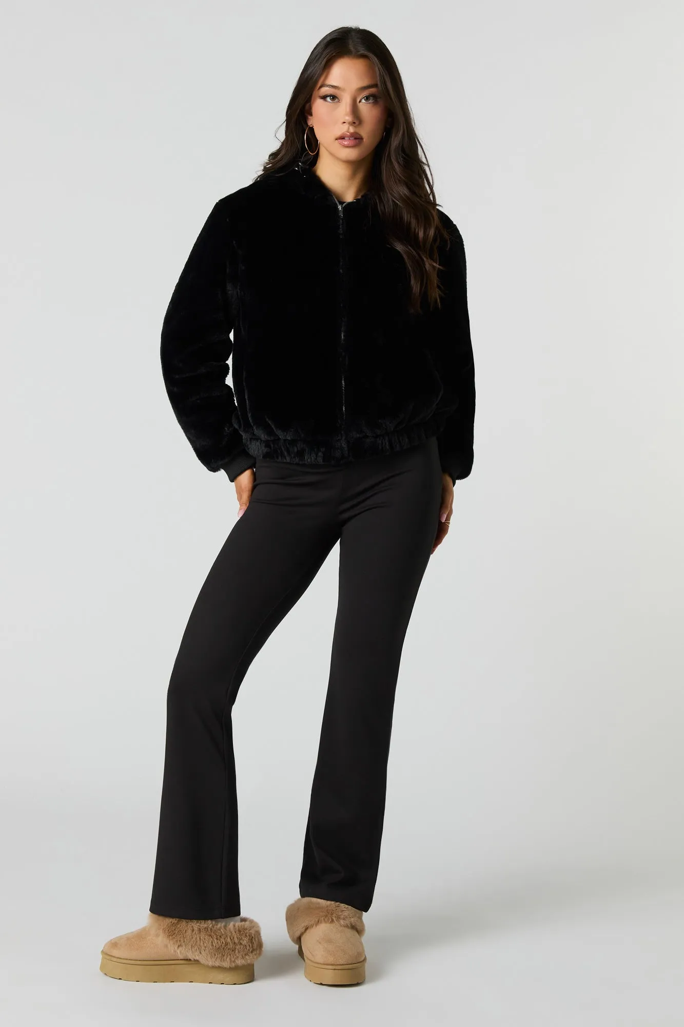 Faux Fur Hooded Jacket sold by Urban Planet product image thumbnail 4