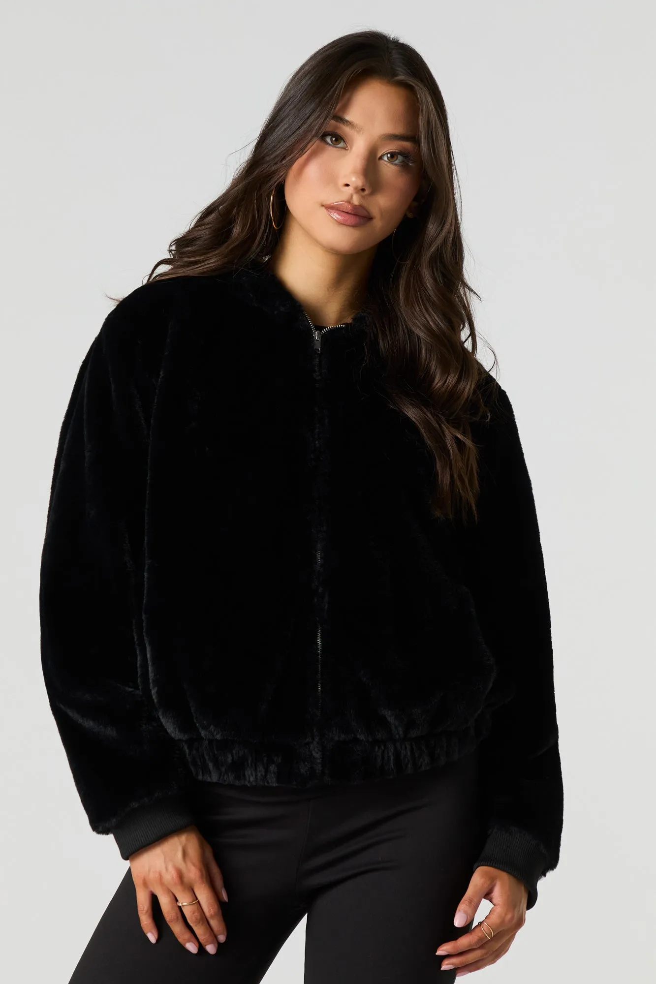 Faux Fur Hooded Jacket sold by Urban Planet product image thumbnail 2