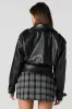 Oversized Belted Faux Leather Jacket sold by Urban Planet