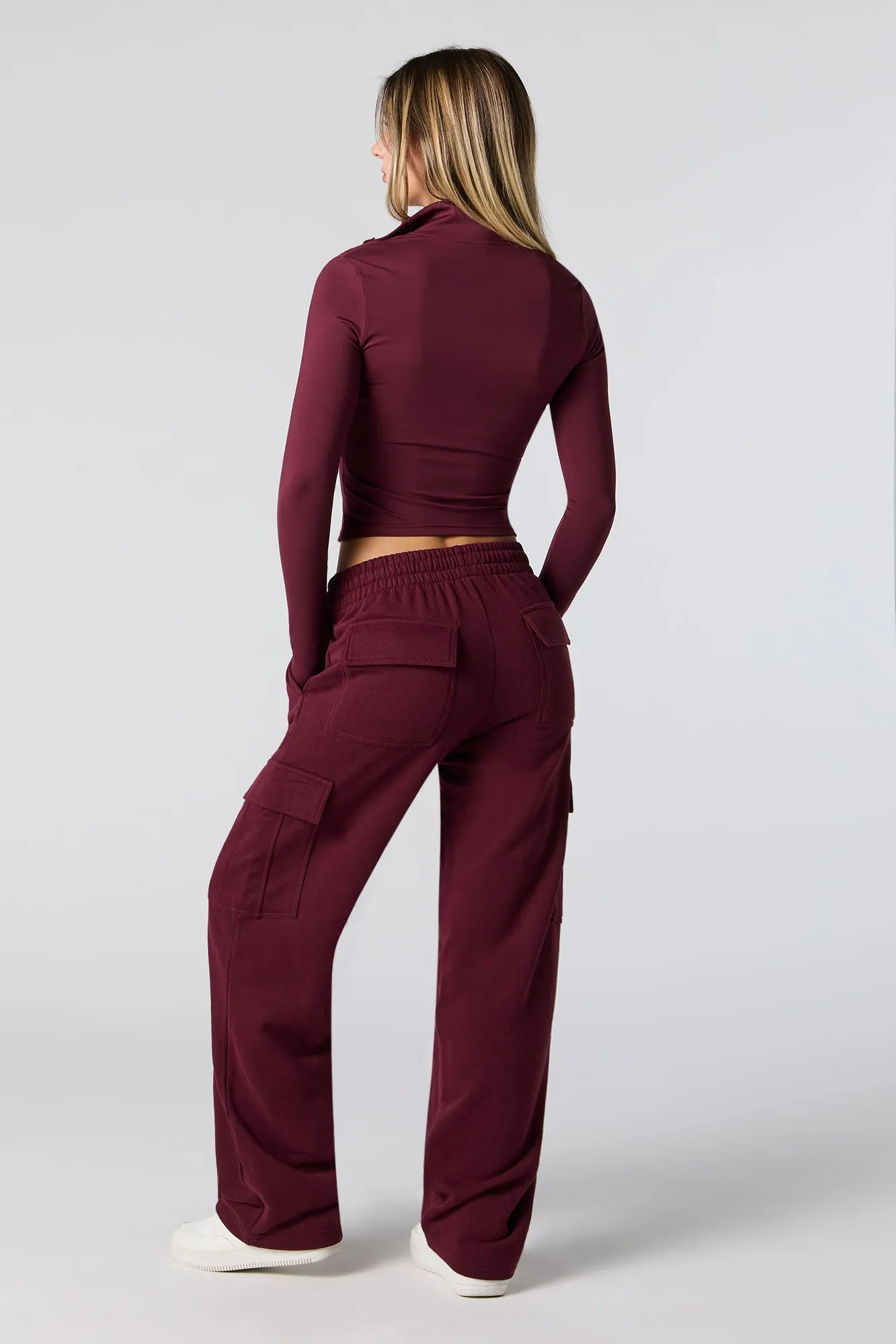 Fleece Wide Leg Cargo Sweatpant sold by Urban Planet product image thumbnail 3